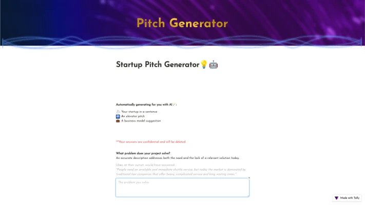 Startup Pitch Generator