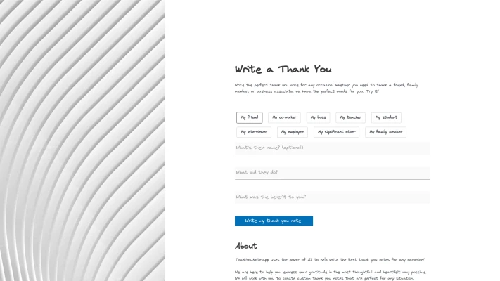 Write A Thank You