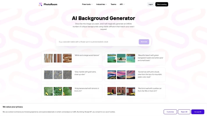 AI Background Generator by PhotoRoom