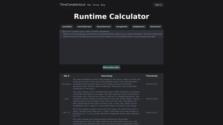 Timecomplexity