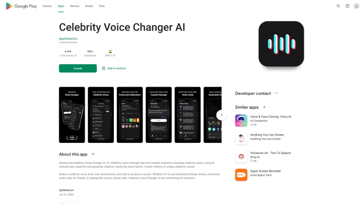 Celebrity Voice Changer AI